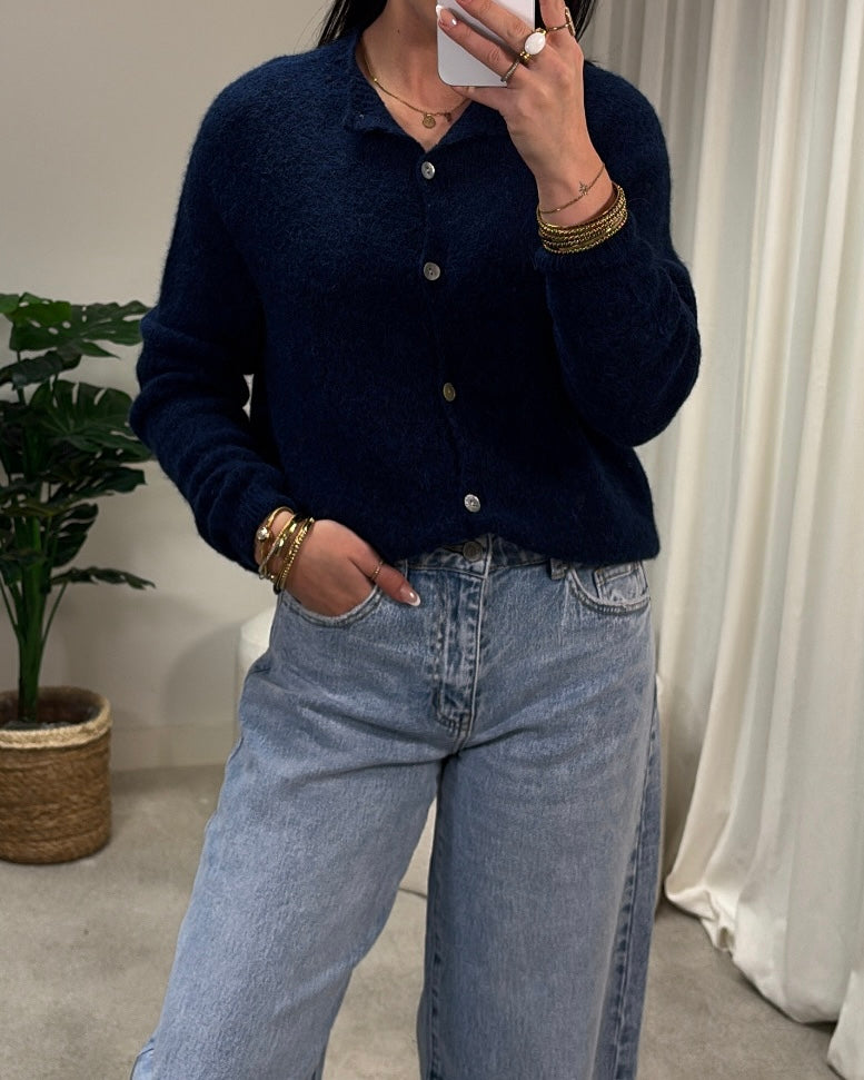 AMNovi Cardigan Navy