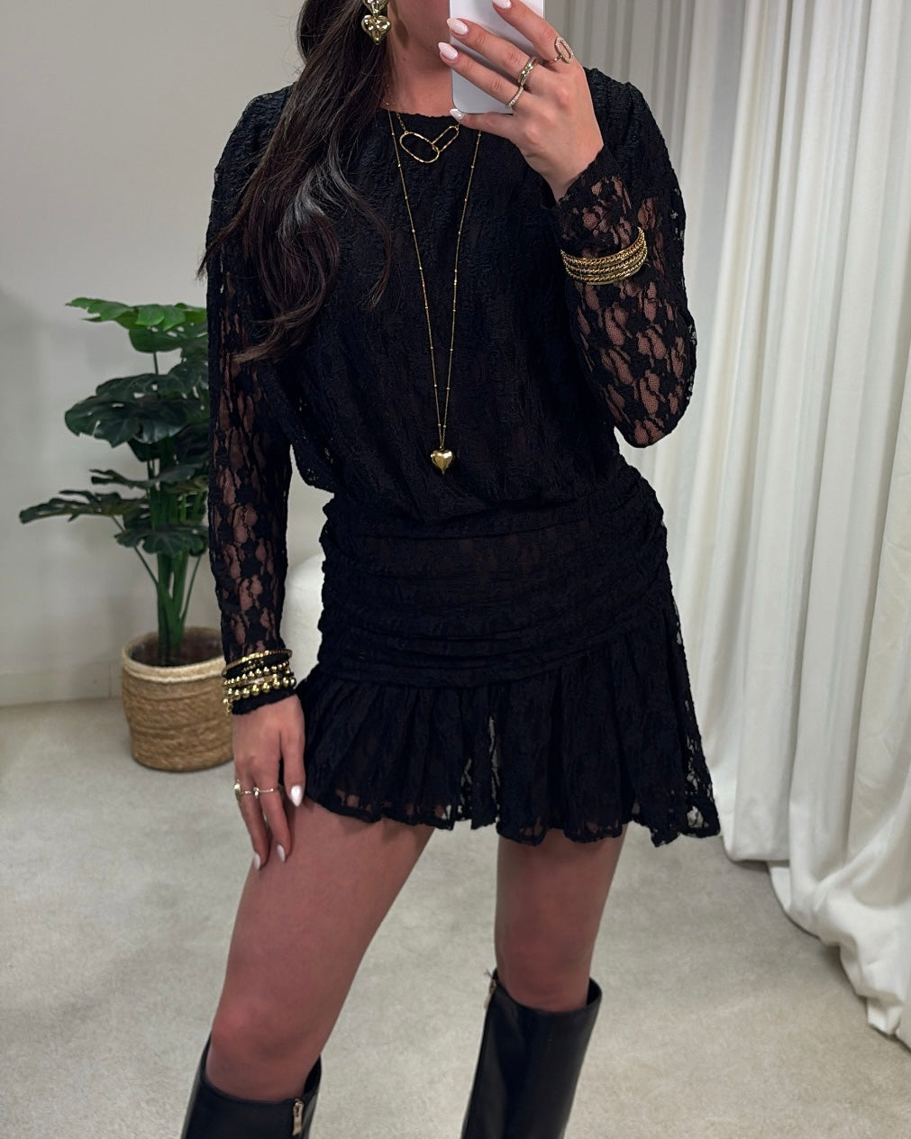 LaLunaTheLabel L1803 Black Dress