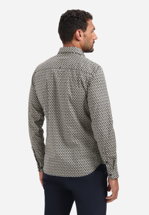 Printed Stretch Shirt - Black