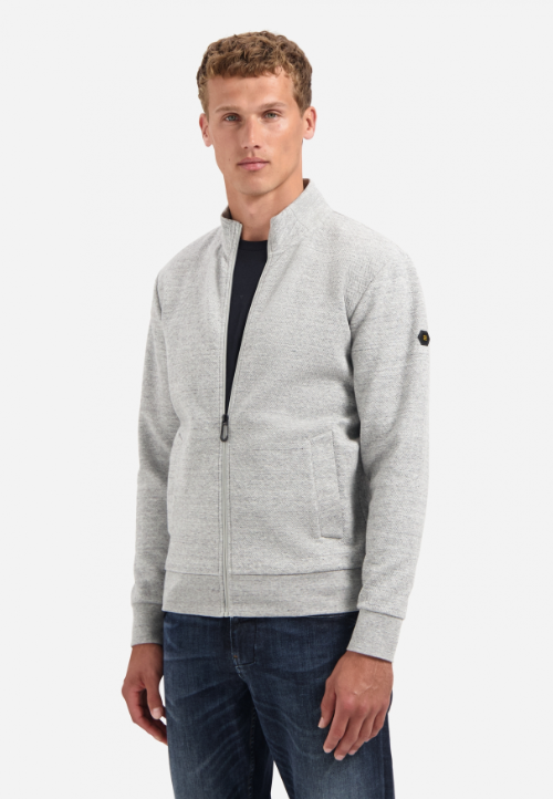 Stand Up Collar Full Zip Sweater