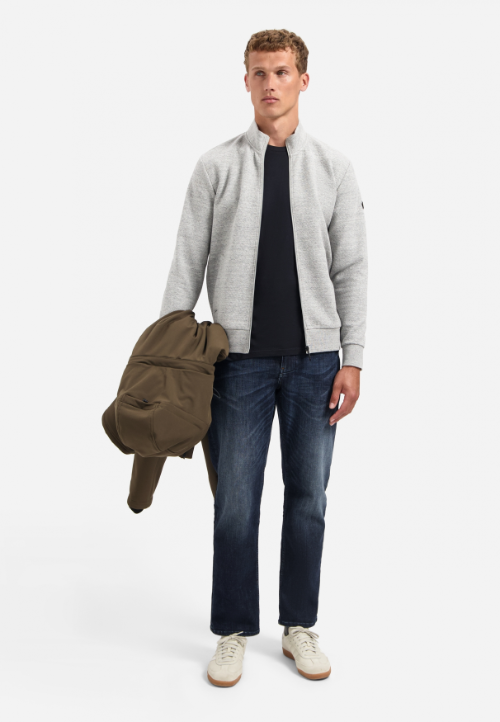 Stand Up Collar Full Zip Sweater