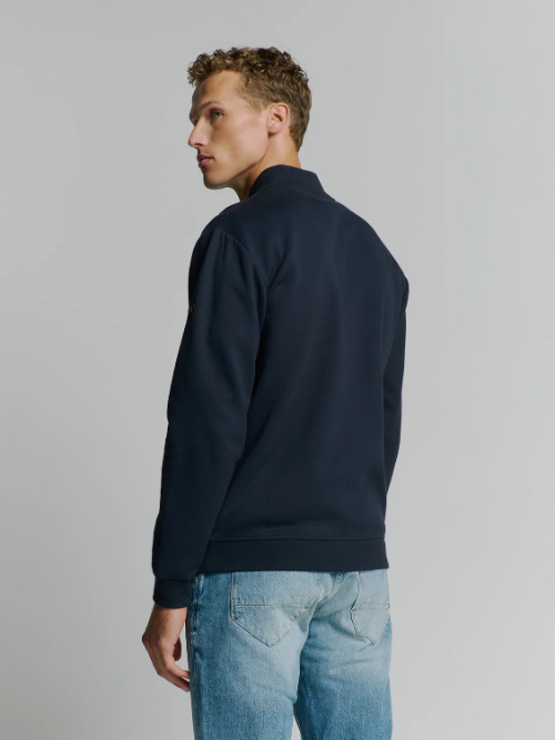 Jacquard Mix Bomber Sweater