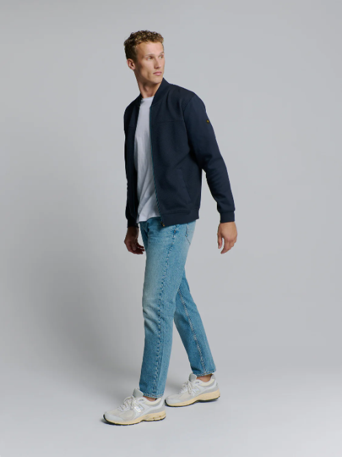 Jacquard Mix Bomber Sweater