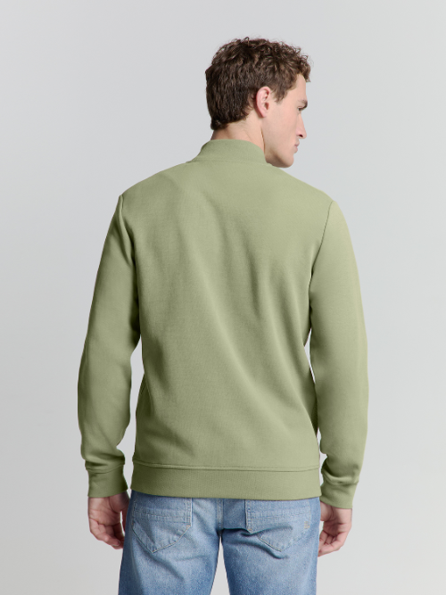 Jacquard Mix Bomber Sweater