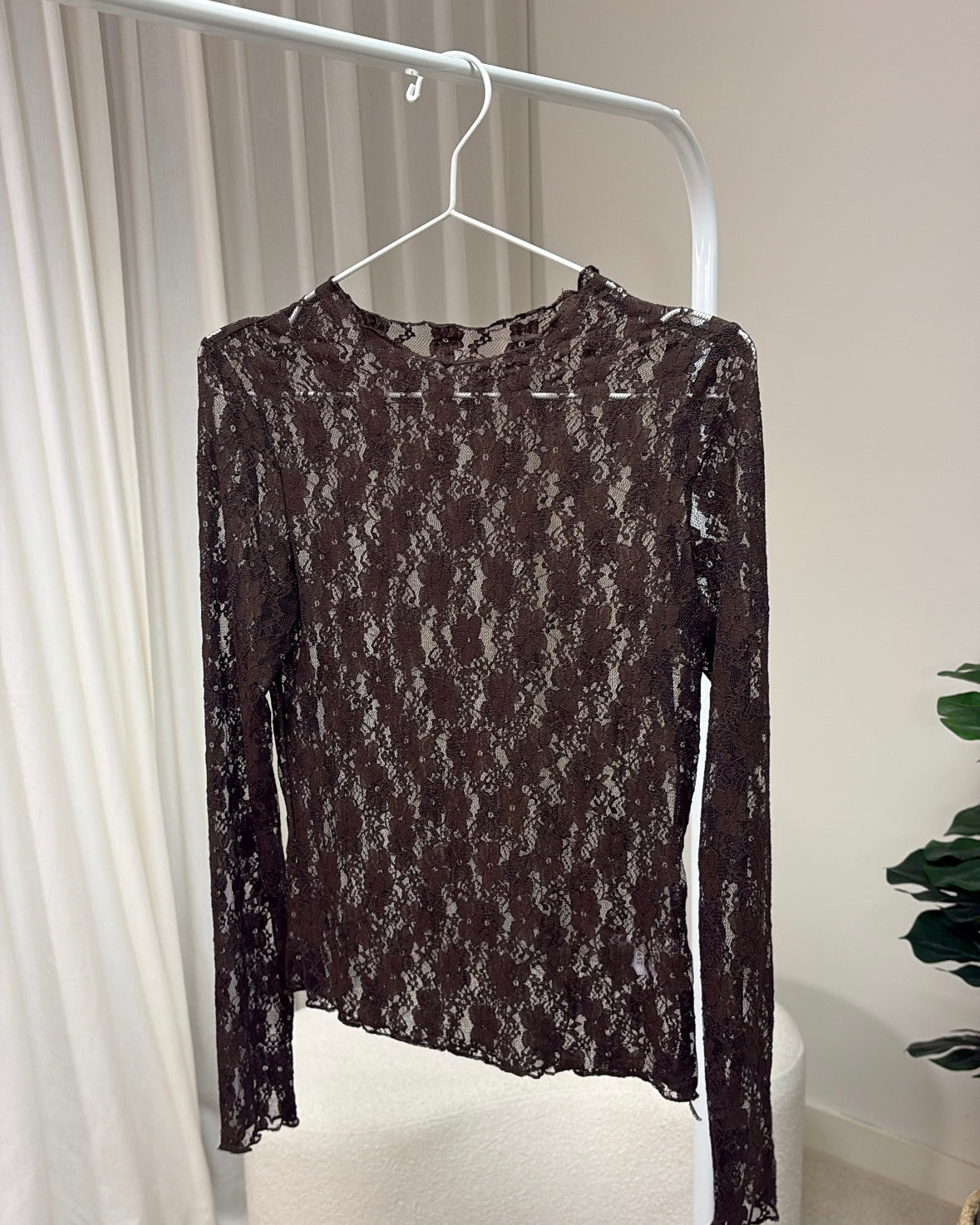 AMLaunne LaLunaTheLabel L1452 Brown Top