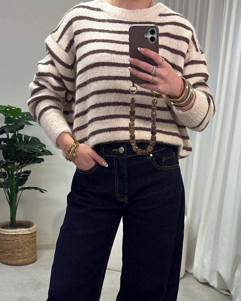 AMAdele Sweater Beige/Brown