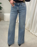 Amjosie Wide Leg Mid Waist Jeans