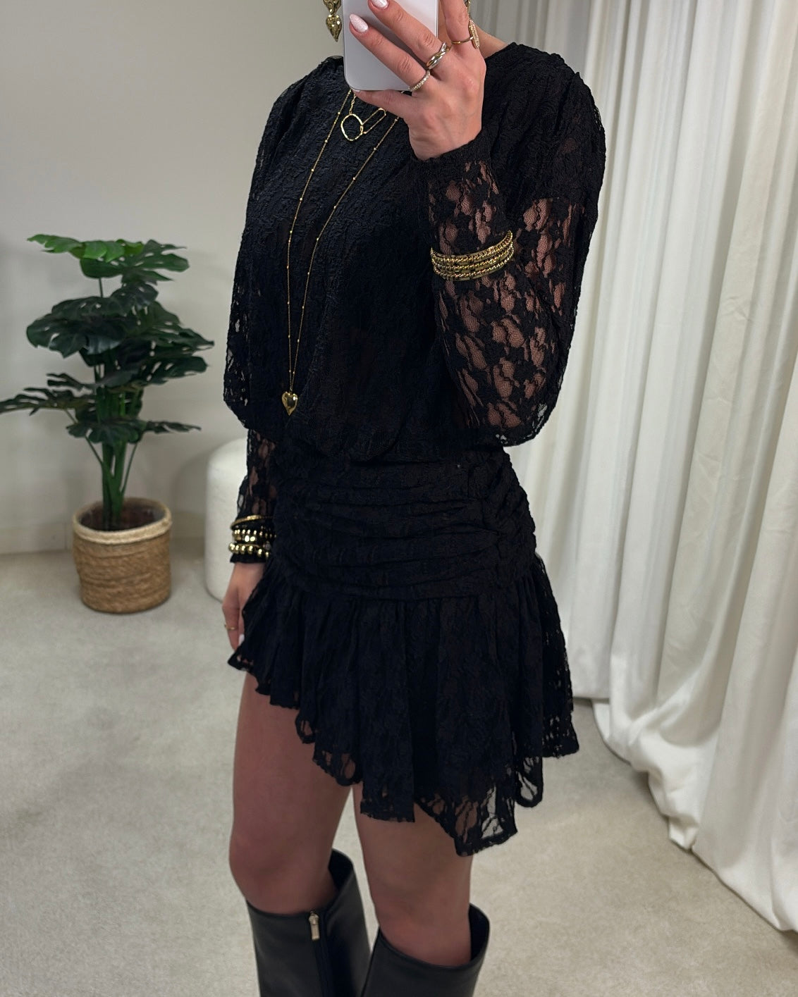 LaLunaTheLabel L1803 Black Dress